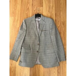 Lauren Ralph Lauren Men's Plaid Blazer Sport Coat 40R Gray Wool Blend